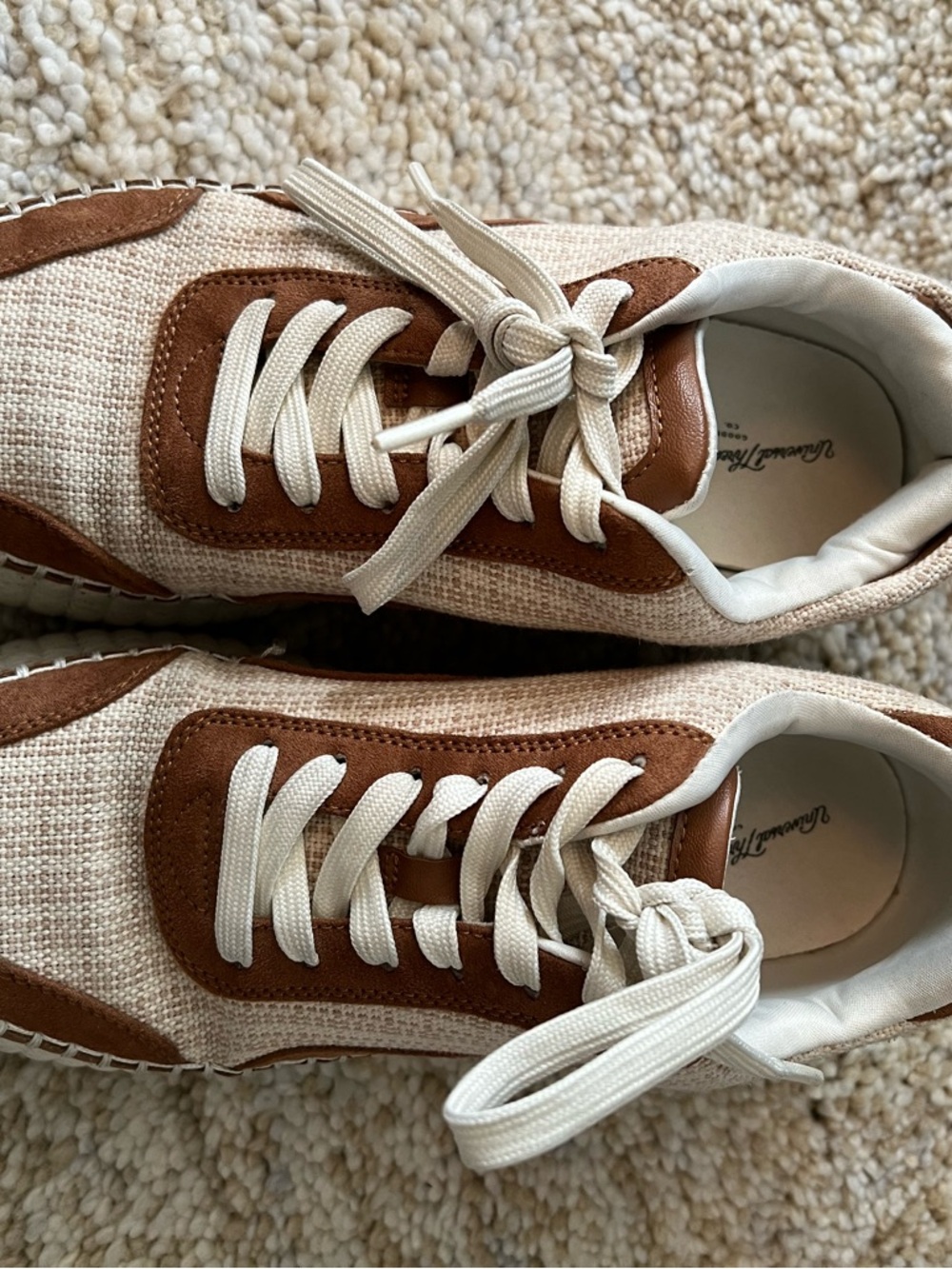 Textured Beige & Brown Casual Sneakers